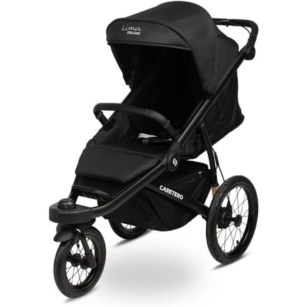 CARETERO Lima Deluxe kinderwagen zwart - Wandelwagen