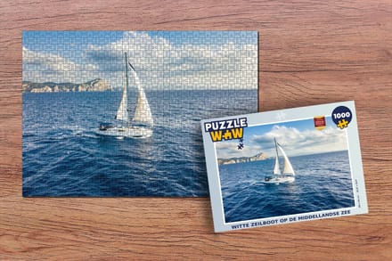 Puzzel Boot - Wit - Zee - Legpuzzel - Puzzel 1000 stukjes volwassenen