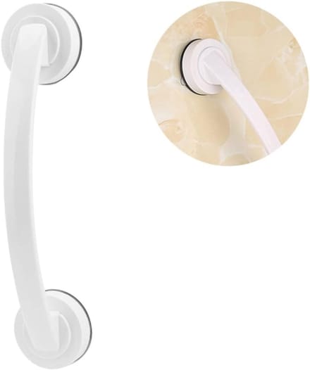 Badgreep - Douchehandgreep Veiligheidshandgreep - Veilige Badkamer - Zuignap Bevestiging - 30 cm - Wit