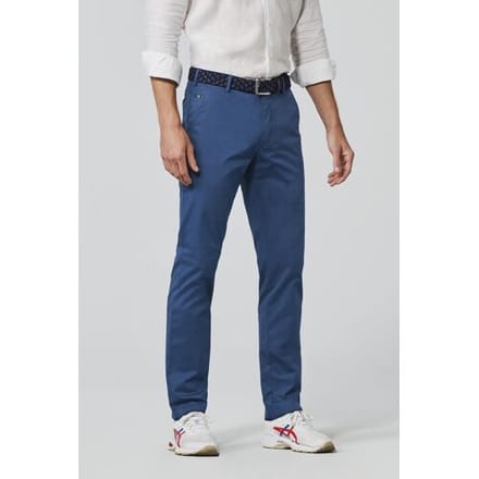 Meyer Broek Roma Fairtrade Cotton Flatfront Blauw / male