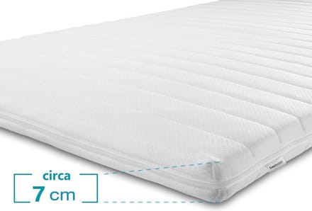EasyBedden® Topdekmatras Medium Koudschuim 100x190  circa 7 cm
