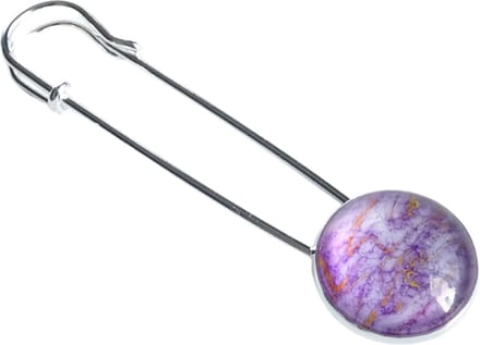 2 Love it Marble Violeta - Sjaalspeld - Vestsluiting - Lengte 8 cm - Paars - Goud