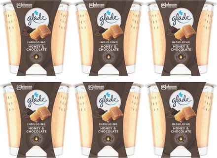 Glade Geurkaars - Indulging Honey & Chocolate - 6 x 129g