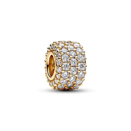 Pandora Bedel Pavé Drie Rijen Verguld 762820C01