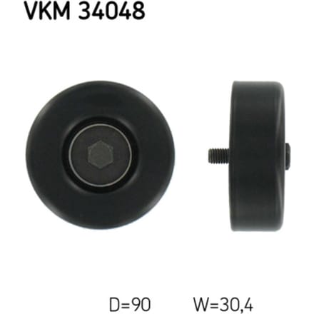 Rondsel/geleiderpoelie, V-riem SKF VKM 34048