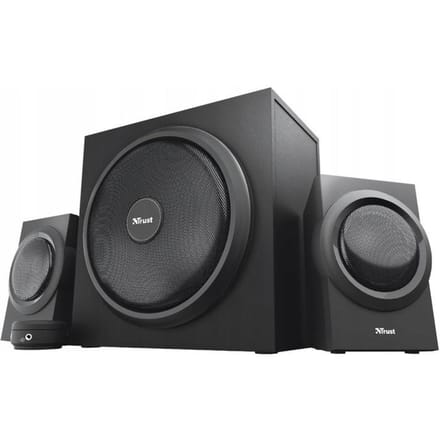 Trust Yuri 2.1 - Speakerset - Houten Subwoofer - 120W Piekvermogen - Zwart