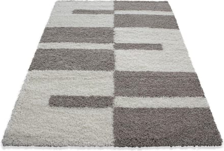Extra hoogpolig en modern vloerkleed Gala - beige - 200x290 cm