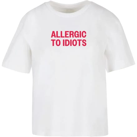 Dames-T-shirt Miss Tee Allergic To Idiots