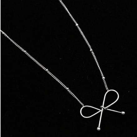 Strik ketting | zilver gekleurd