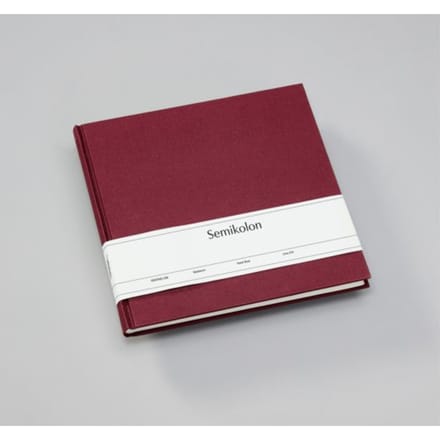 Semikolon gastenboek, formaat 25 x 23 cm., kleur bordeaux
