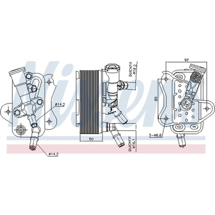 Olie radiator, motorolie NISSENS 91299