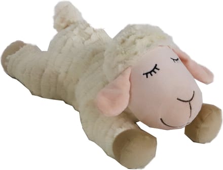 Boony hondenspeelgoed schaap pluche liggend beige met piep eco 35 cm