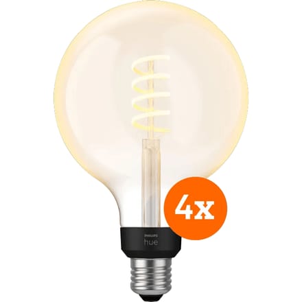 Philips Hue Filament White Ambiance Globe XL 4-pack