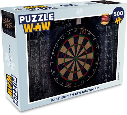 Puzzel Dartbord en een krijtbord - Legpuzzel - Puzzel 500 stukjes