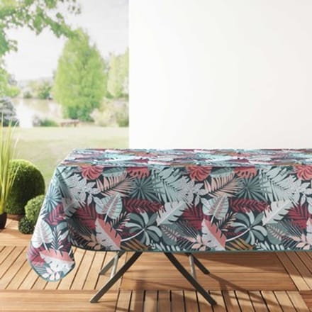 Tafelkleed Douceur d intérieur NAPPE RECTANGLE 150 x 240 CM POLYESTER IMPRIME JACALA BLEU