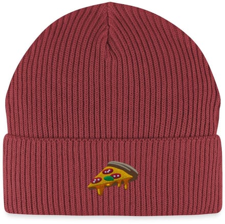 Geborduurde Pizzapunt Uniseks Bio Fisherman Beanie