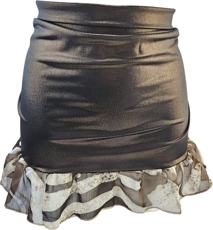 BamBella ® - Rok - Maat S/M - Feest glitter kort rokje goud geel bruin