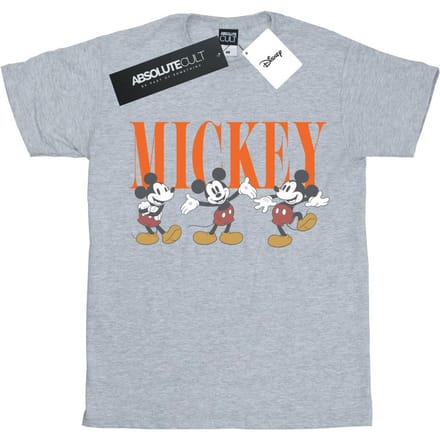 Disney Jongens Mickey Mouse Poses T-shirt (Sportgrijs)