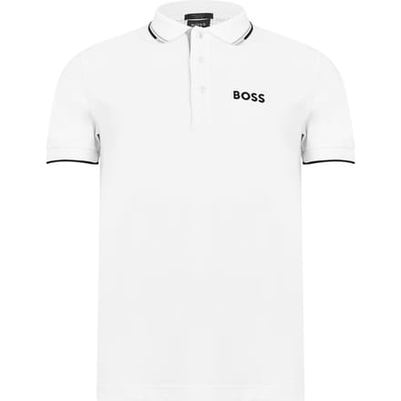 Boss Paddy Pro katoenen piqué-poloshirt voor heren (Wit)