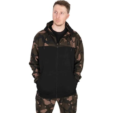 Fox LW Black / Camo Split Zip Hoody Medium
