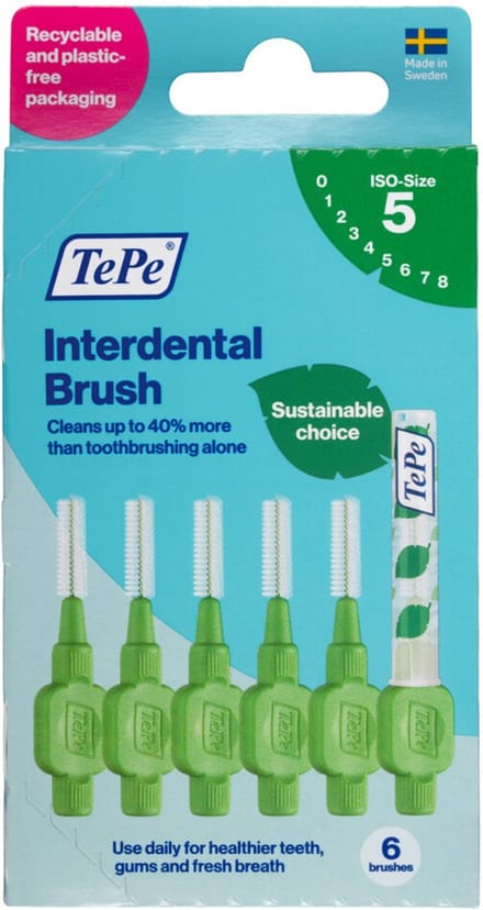 TePe - Interdentale Ragers Original 0,8 mm Groen - 3 x 6 stuks - Voordeelverpakking