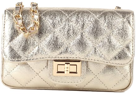 Giuliano lederen schoudertas Rynah - Made in Italy - Goud