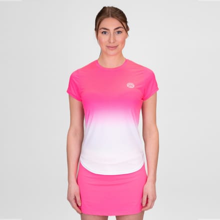BIDI BADU Crew Gradiant T-shirt Dames-Pink,Wit