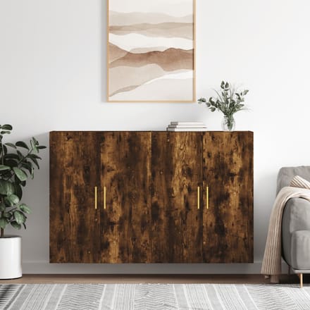 vidaXL - Hangkasten - 2 - st - 69,5x34x90 - cm - gerookt - eikenkleurig
