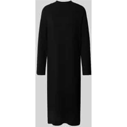 Midi-jurk met geribde opstaande kraag, model 'ELMA'