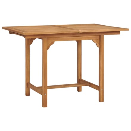 vidaXL - Tuintafel - verlengbaar - (110-160)x80x75 - cm - massief - teakhout