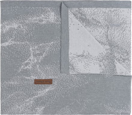 Baby's Only Gebreide wiegdeken - Baby deken Marble - Grijs/Zilvergrijs