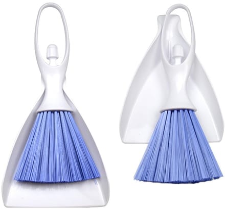 Mini schoonmaakset - 2 brooms met spatula - voor desktops en toetsenborden - compacte en handige tool - Homevero