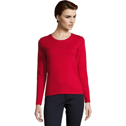 SOLS Dames/Dames Imperial T-shirt met lange mouwen (Rood)