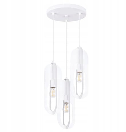 Sollux Lighting Hanglamp Nicus - E27 - wit - staal - 130x43x43cm