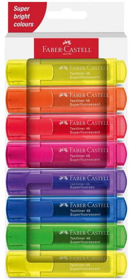 Faber-Castell tekstmarker - 8 stuks in karton etui - FC-254648