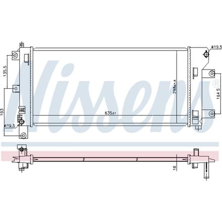 Radiator, motorkoeling NISSENS 68773