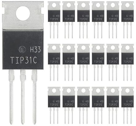 NPN Silicium Vermogenstransistor TIP31 - 3A 100V Darlington Transistors voor Doe-Het-Zelvers - Verpakking van 20 Stuks