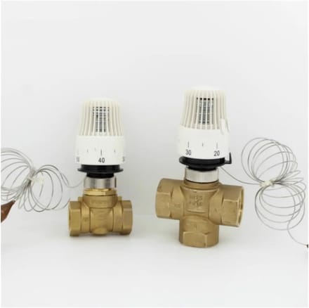 Thermostaatkop Bediening - Thermostatisch Ventiel - Vloerverwarming Regelen - Messing Constructie - M30 Aansluiting - Zilver