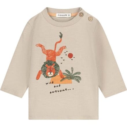 Prénatal baby shirt Light Beige Grey 56 heren