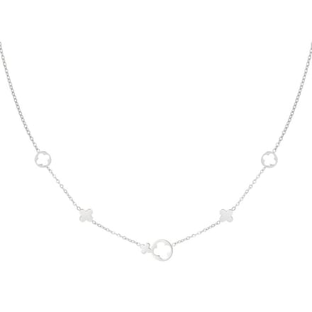 Yehwang Ketting Klaver Bedels zilver