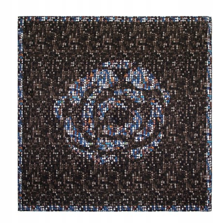 WITTCHEN Zijden Dames Sjaaltje - Brons/Blauw - 66x66 cm
