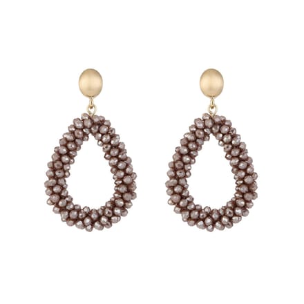 Oorbellen Crystal Elegance - Camel - Feestdagen - Kerst - Cadeau