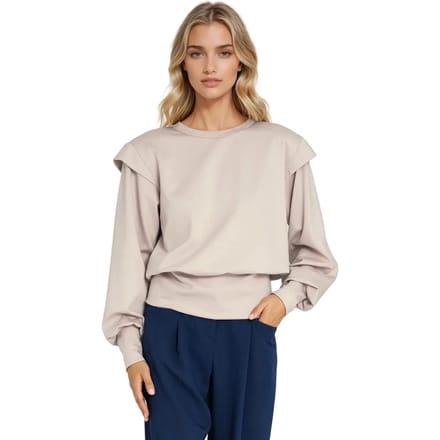 Blouse met hoge ribbelmanchetten voor dames Nife
