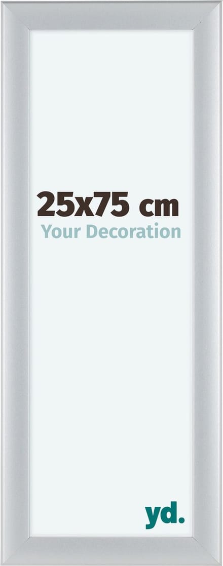 Your Decoration - Fotolijst 25x75 cm - MDF - Zilver Mat - Como