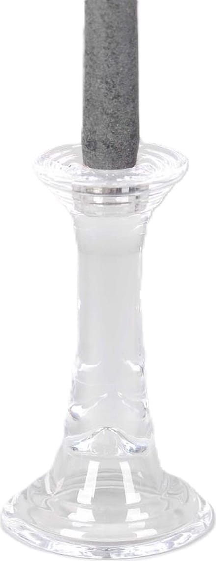 Rasteli - Kaarsenhouder - glas - transparant - D9 x H16 cm - 2 stuks