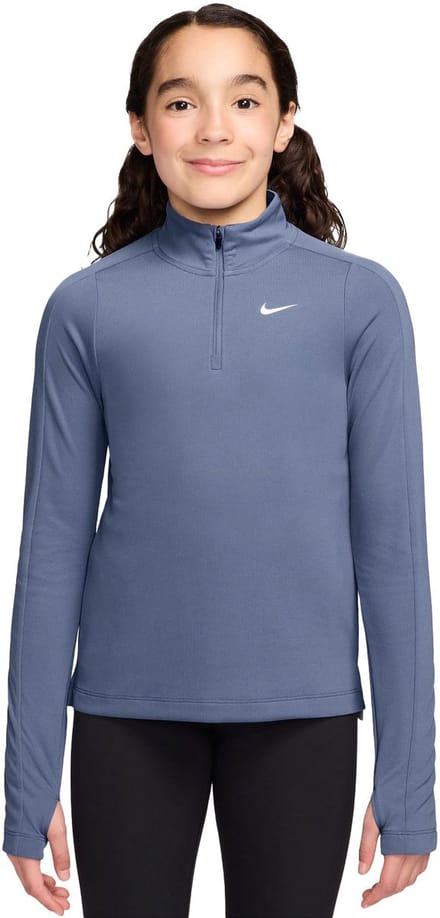 Nike Dri FIT Long Sleeve Half Zip - Blauw - Maat L (147-158) - Kids