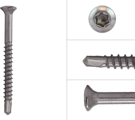 Wovar Glaslatschroeven RVS 410 3.2 x 35 mm Torx 10 | Doos 200 Stuks