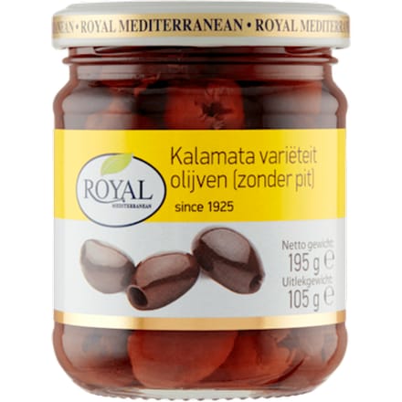 Kalamata variëteit olijven zonder pit