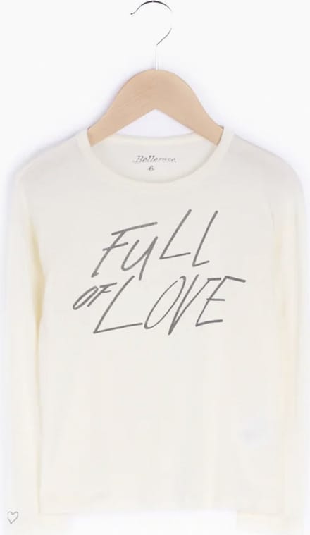 Bellerose t-shirt lange mouw maat 116 off white