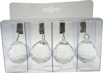 Tafelklemmen van Kristal – Set van 4 – Luxe en Elegant Design